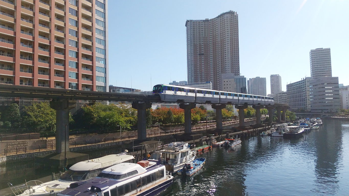 東京・芝浦「なぎさと運河とモノレール」2021秋-1007