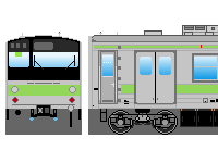 国鉄205系（その1-1・初期型・山手線）のペーパークラフトへ