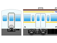 国鉄301系（その4・銀色・灰色・黄帯）のペーパークラフトへ