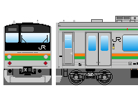 JR東日本205系（その13・宇都宮線）のペーパークラフトへ